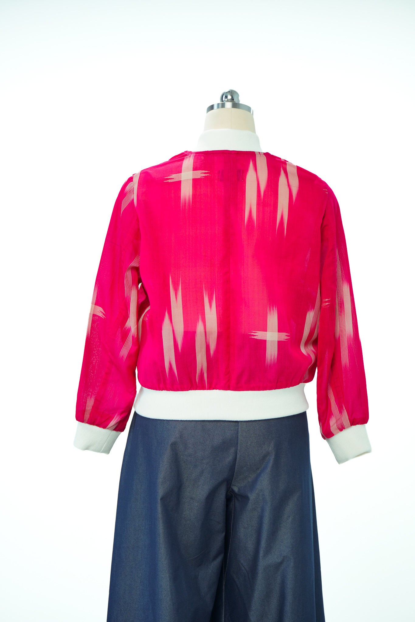 Premium On-hand: Red see-through Bomber Jacket | BJ7733M | XLB