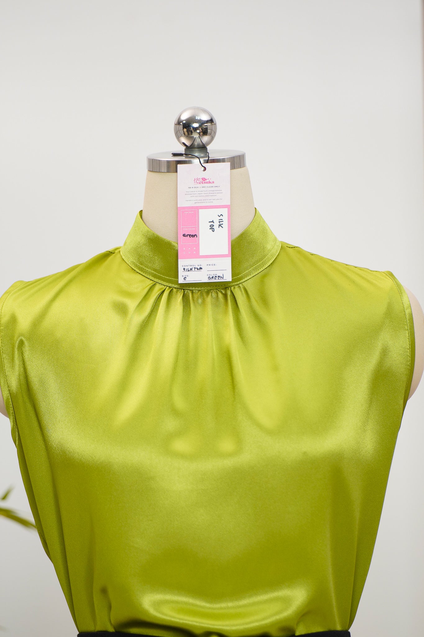 On-hand item: Citron yellow Silk Cotton Halter neck top