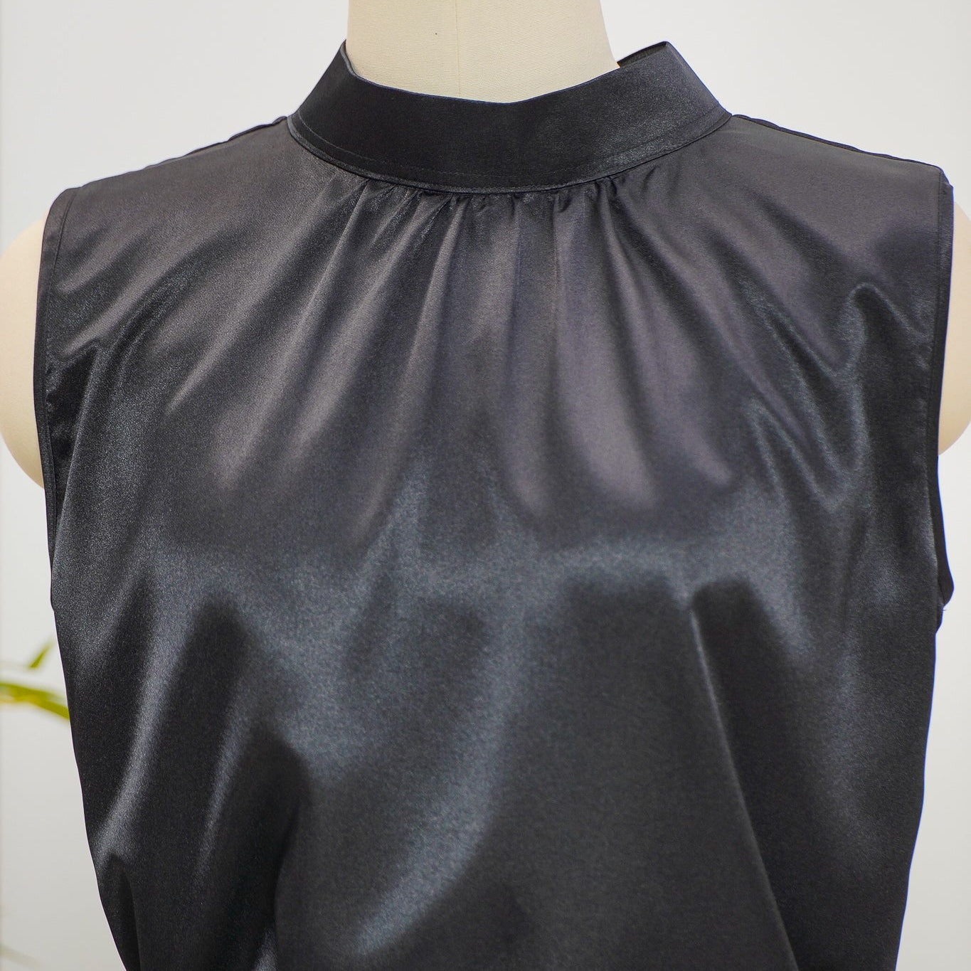 On-hand item: Black Silk Cotton Turtleneck top