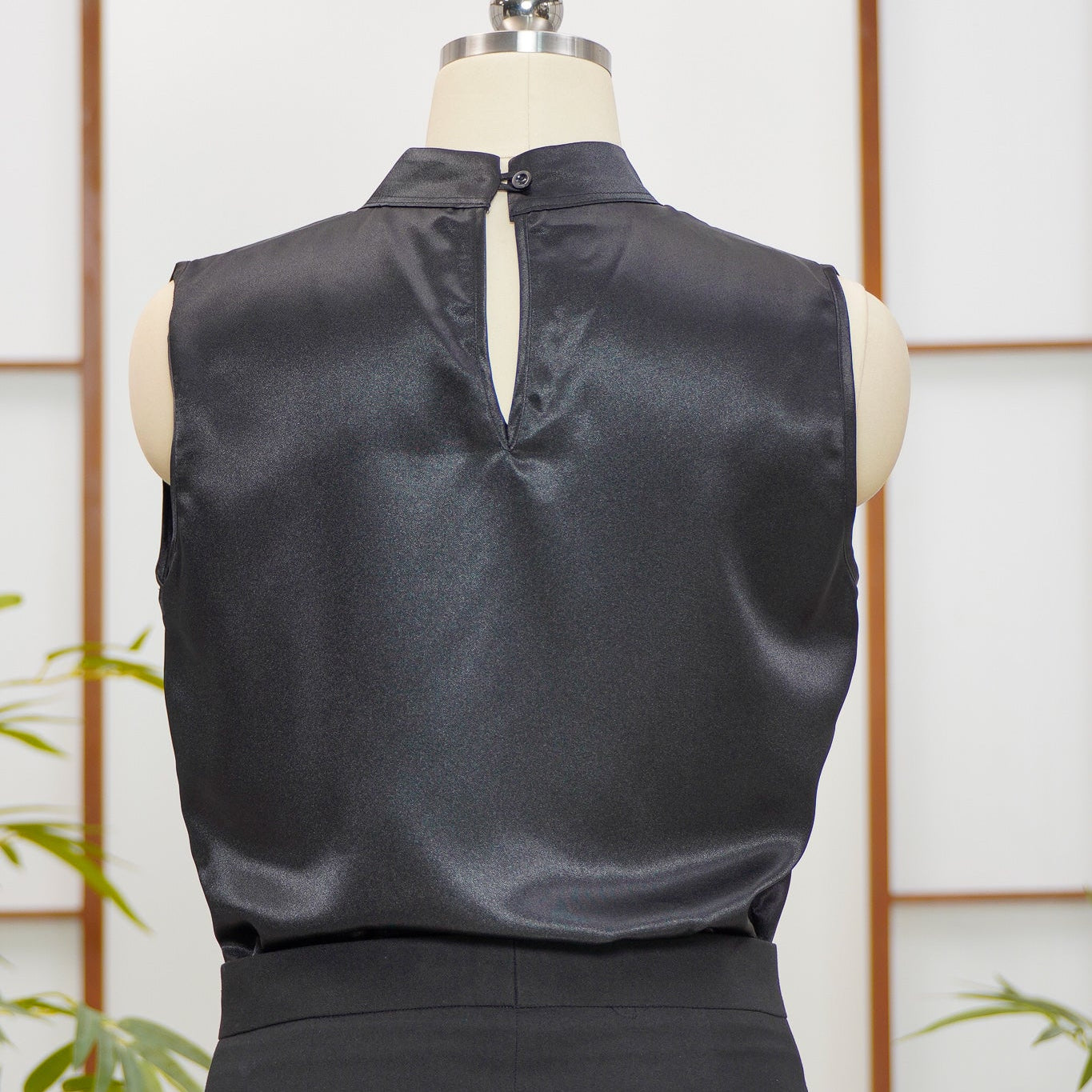 On-hand item: Black Silk Cotton Turtleneck top