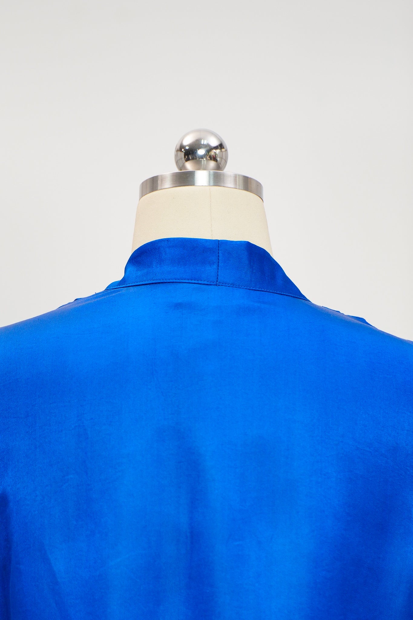 On-hand item: Samurai Blue Silk Cotton High-neck top