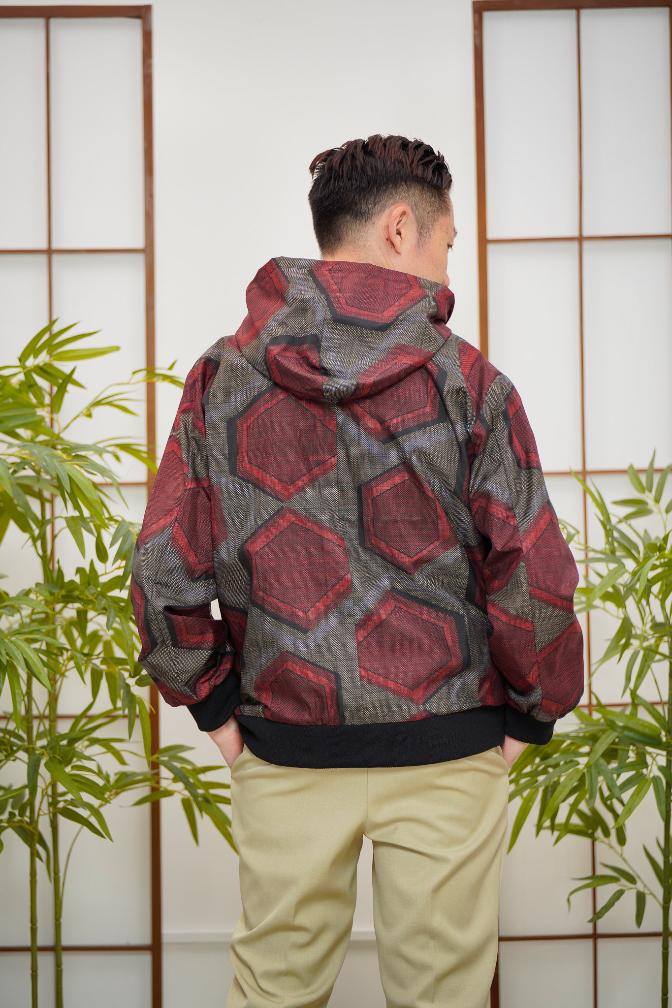 Premium On-hand: Red Loose Fit Oshima Men's Bomber Jacket | LBJ8054 | L -mtss
