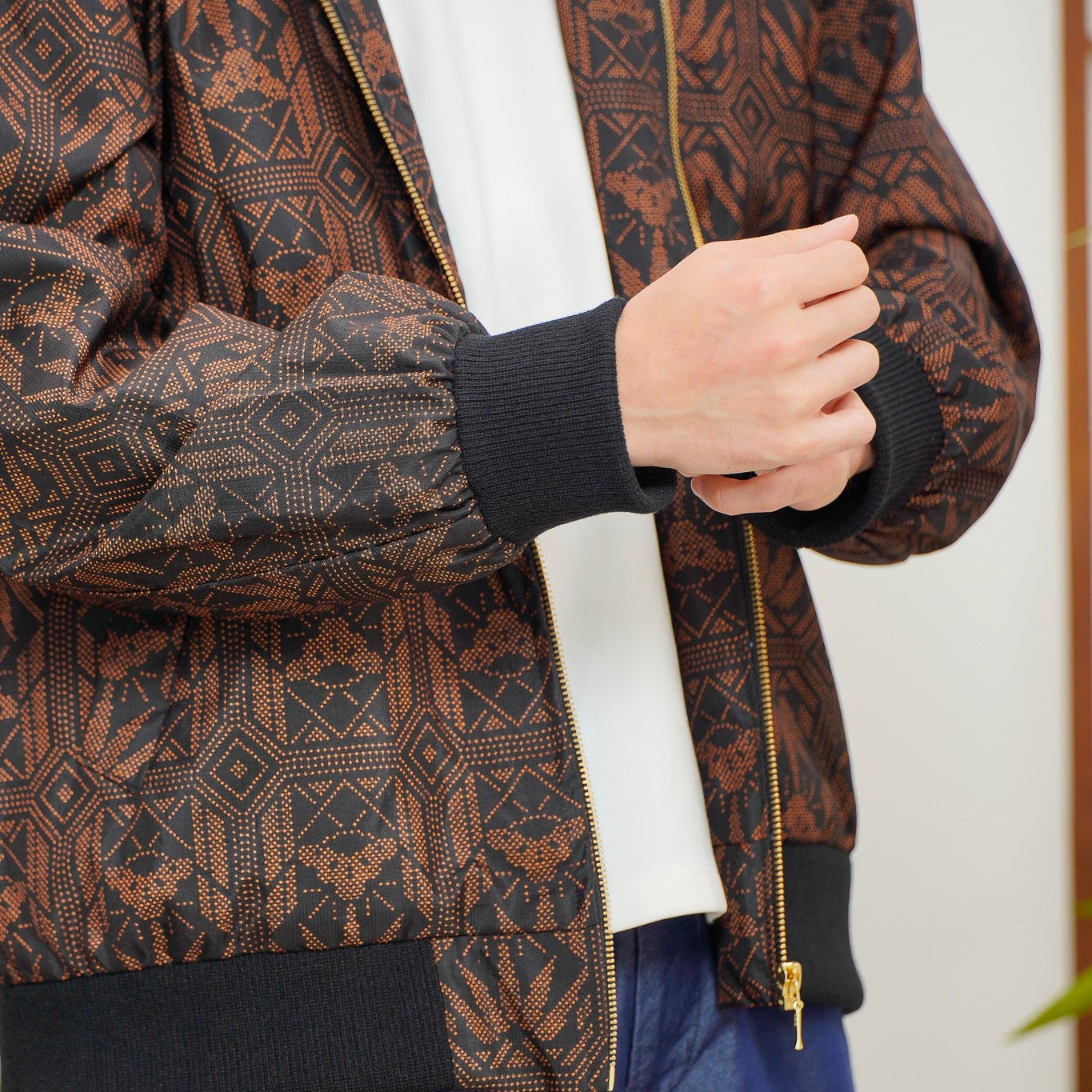 Premium On-hand: Black Loose Fit Oshima Men's Bomber Jacket | LBJ8055 | L - mtss