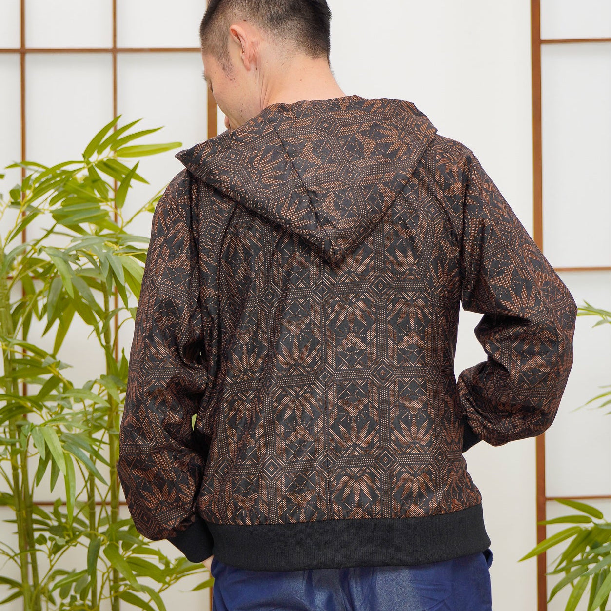 Premium On-hand: Black Loose Fit Oshima Men's Bomber Jacket | LBJ8055 | L - mtss