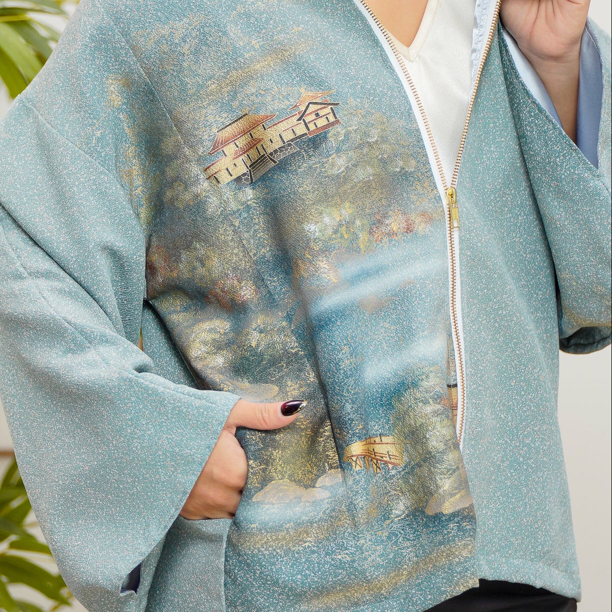 Premium On-hand: Blue Hoodie With Zipper | HWZ7818