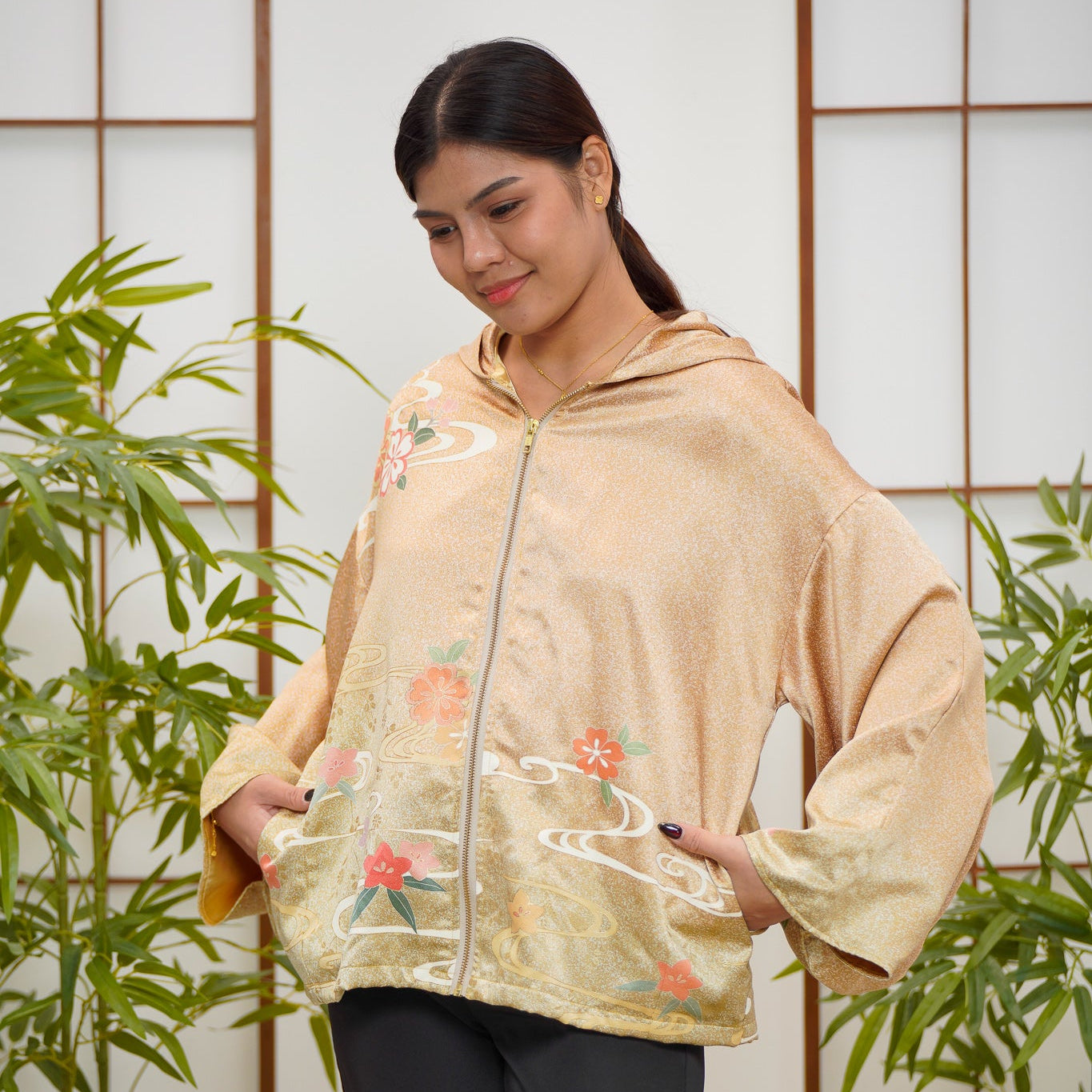 Premium On-hand: Orange Hoodie With Zipper | HWZ7817Y