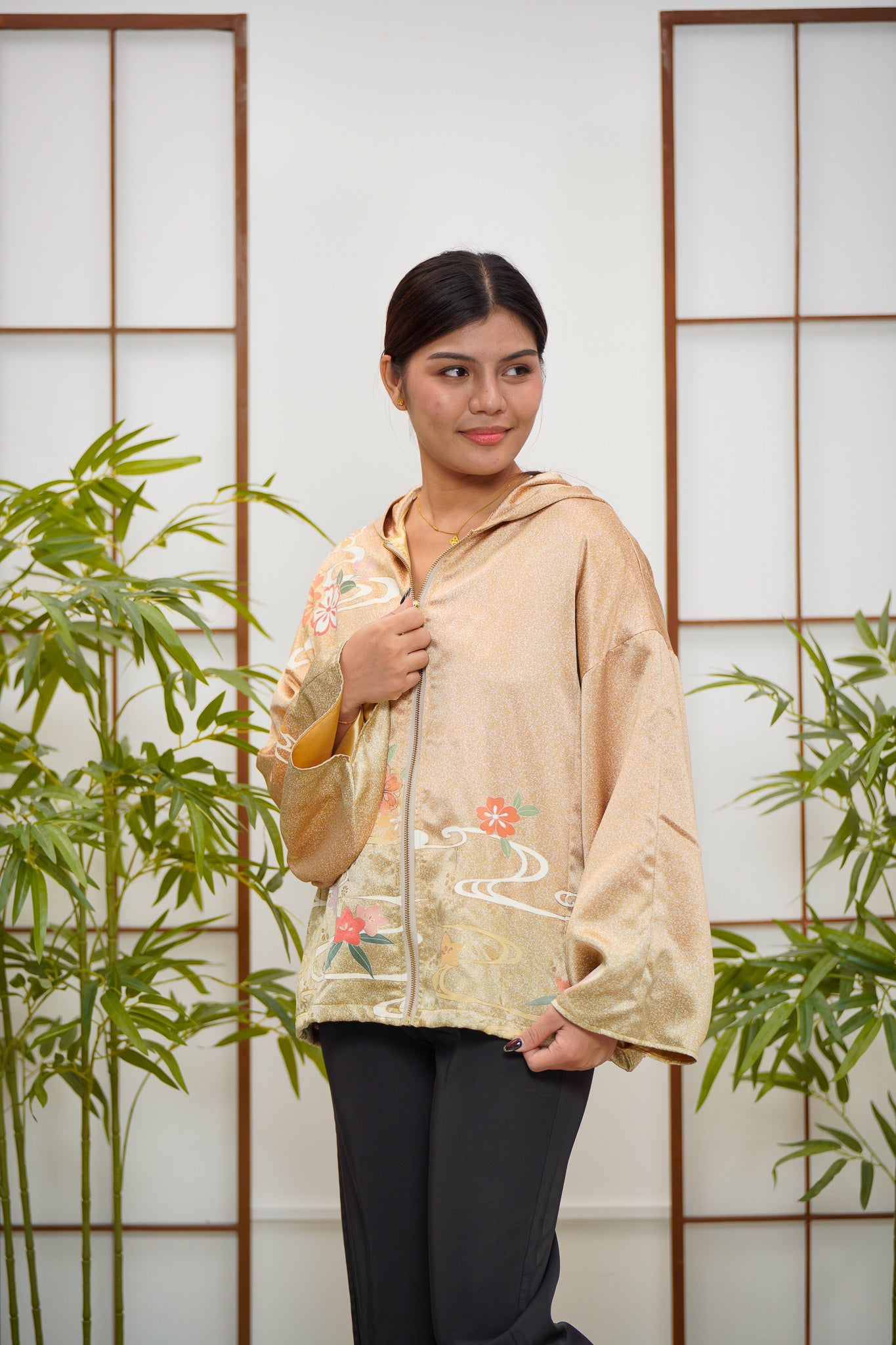 Premium On-hand: Orange Hoodie With Zipper | HWZ7817Y