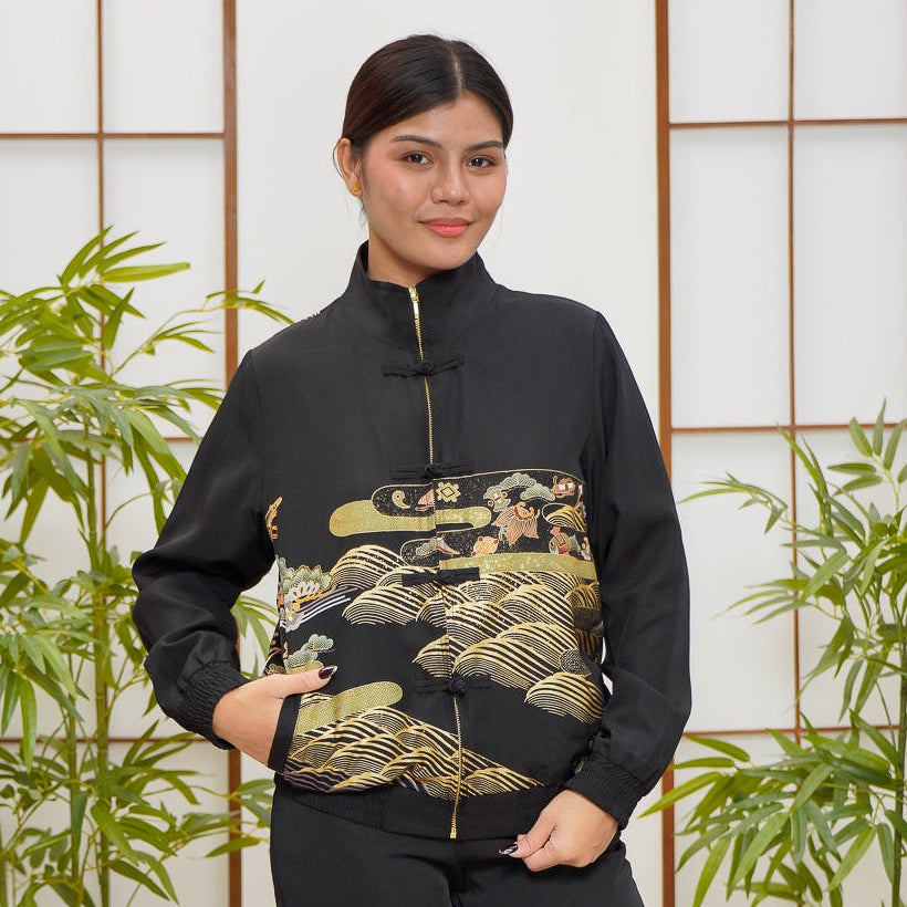 On-hand: Black Chinese Knot Jacket | MA | CKJ7884M (SO M)
