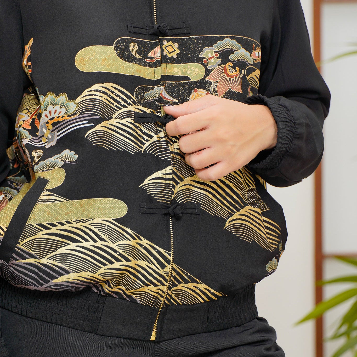 On-hand: Black Chinese Knot Jacket | MA | CKJ7884M (SO M)