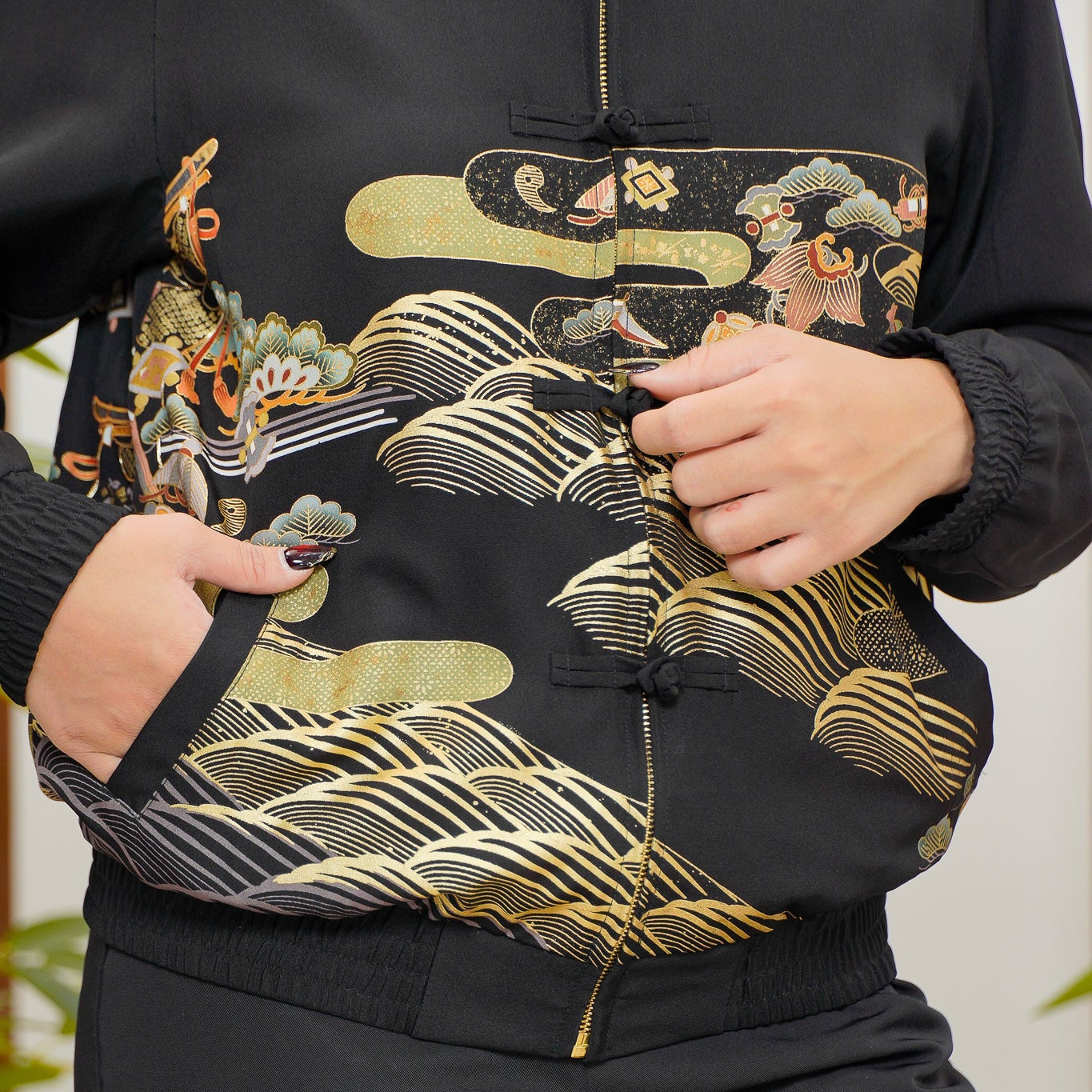 On-hand: Black Chinese Knot Jacket | MA | CKJ7884M (SO M)