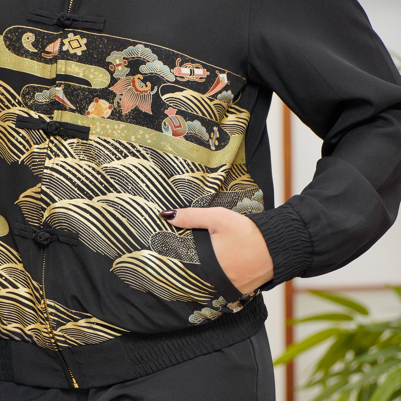 On-hand: Black Chinese Knot Jacket | MA | CKJ7884M (SO M)