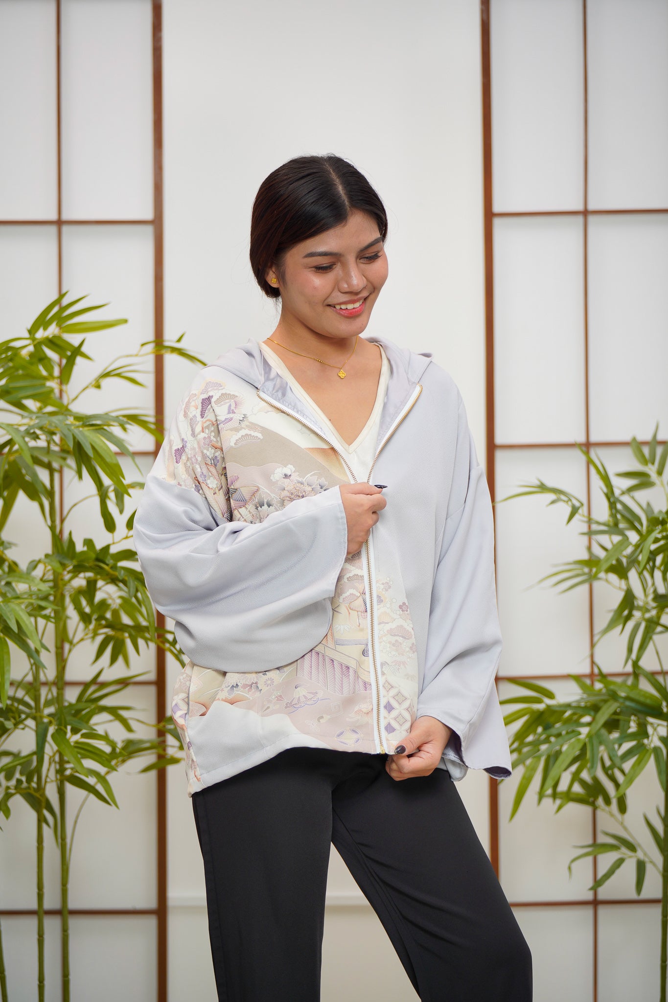 WC 32 campaign: Lavender Hoodie With Zipper | HWZ7947Y