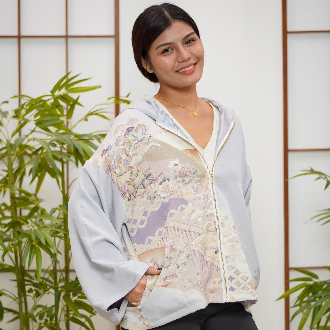 WC 32 campaign: Lavender Hoodie With Zipper | HWZ7947Y