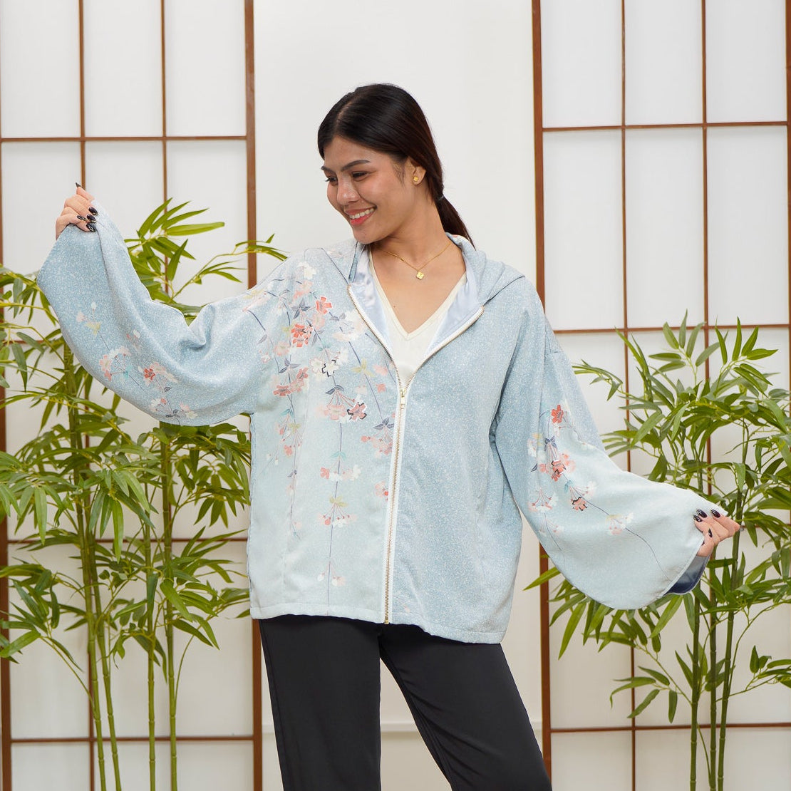 WC 32 campaign: Blue Hoodie With Zipper | HWZ8013Y