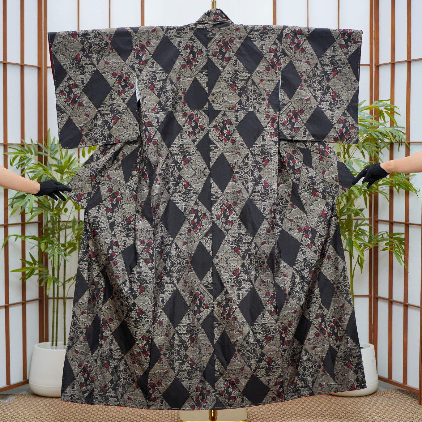 Premium Oshima Fabric: 0625_42 | Black Eleganza - Dorozome (Mud Dyed!)