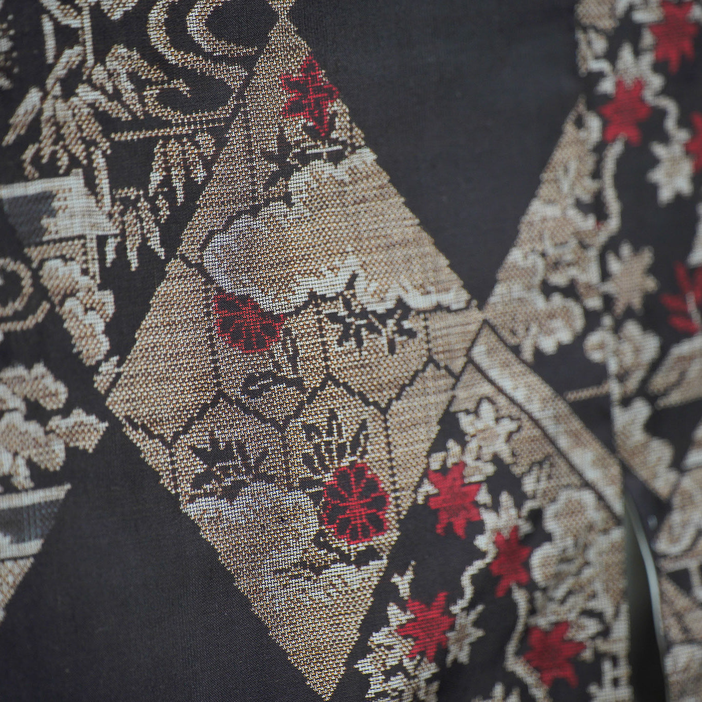 Premium Oshima Fabric: 0625_42 | Black Eleganza - Dorozome (Mud Dyed!)