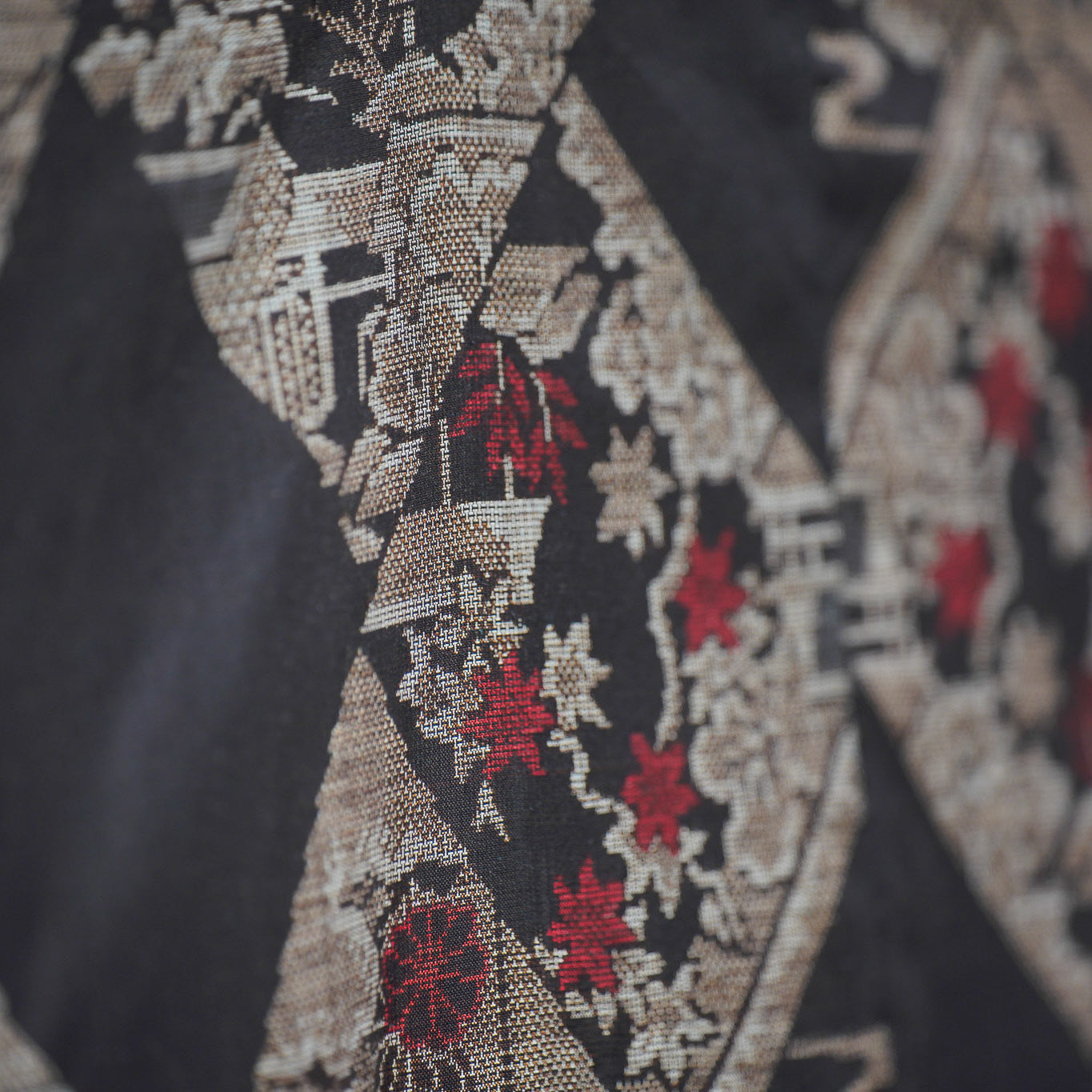 Premium Oshima Fabric: 0625_42 | Black Eleganza - Dorozome (Mud Dyed!)