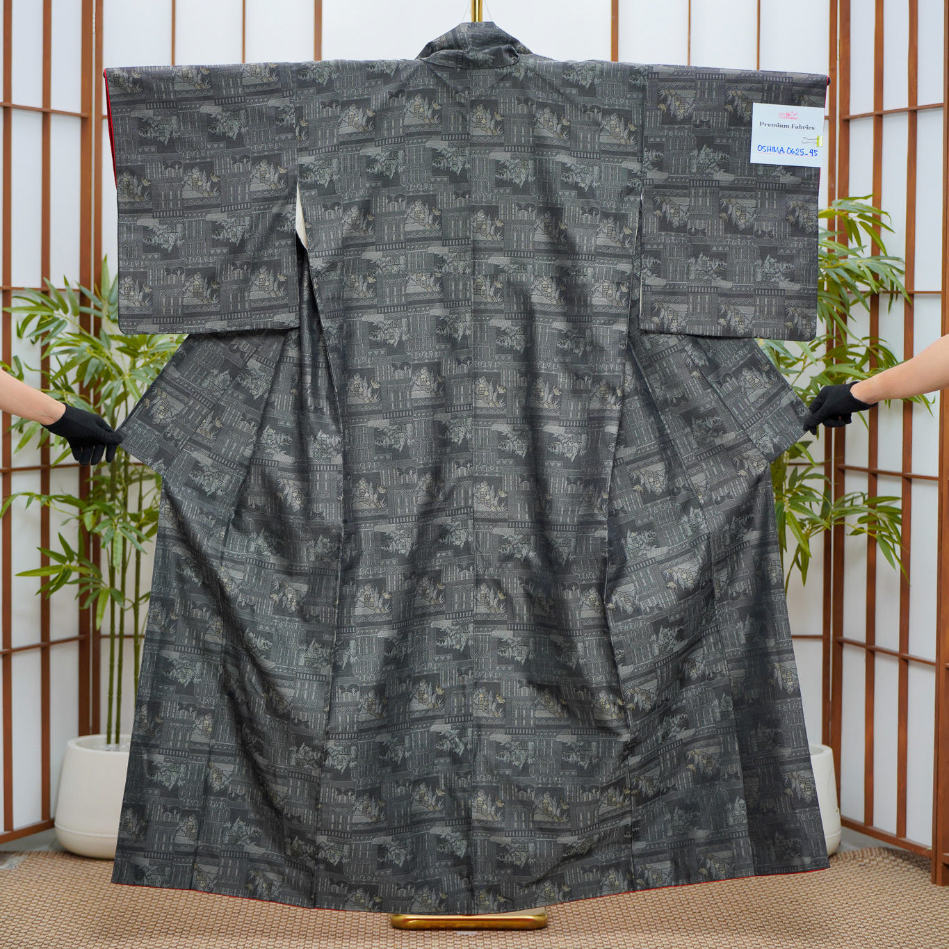 Premium Oshima Fabric: 0625_45 | The Woven Citadel - with castle!