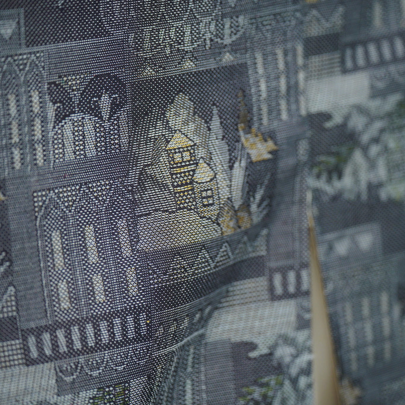 Premium Oshima Fabric: 0625_45 | The Woven Citadel - with castle!