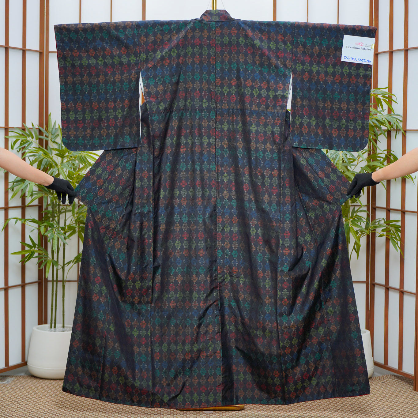 Premium Oshima Fabric: 0625_46 | Jewel-Toned Night