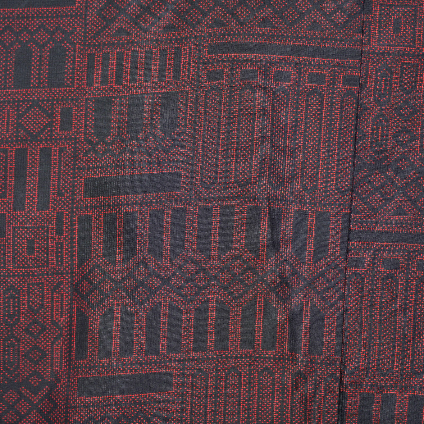 Premium Oshima Fabric: 0625_51 | Burgundy Facade