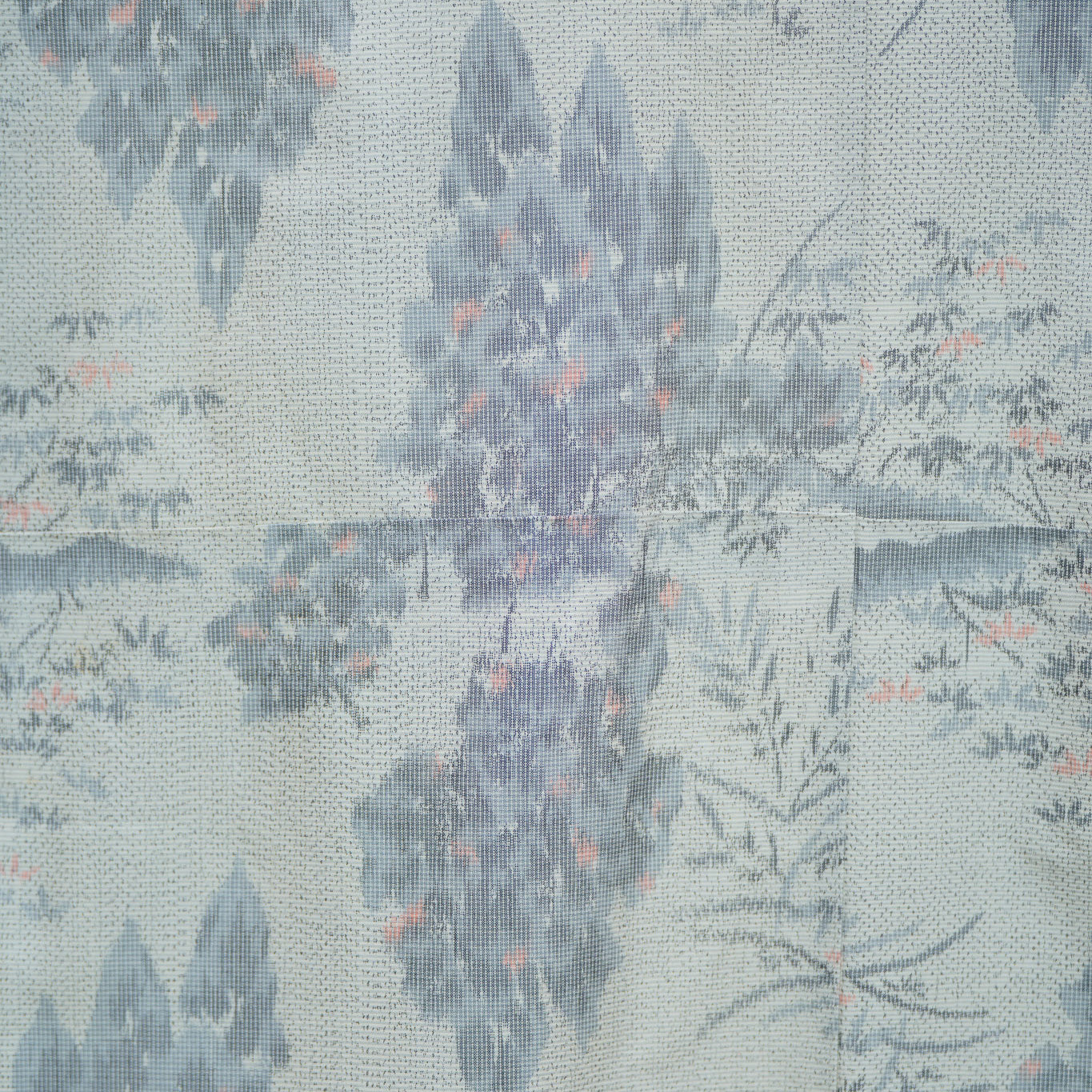 Premium Oshima Fabric: 0625_52 | Forested Slopes - white oshima