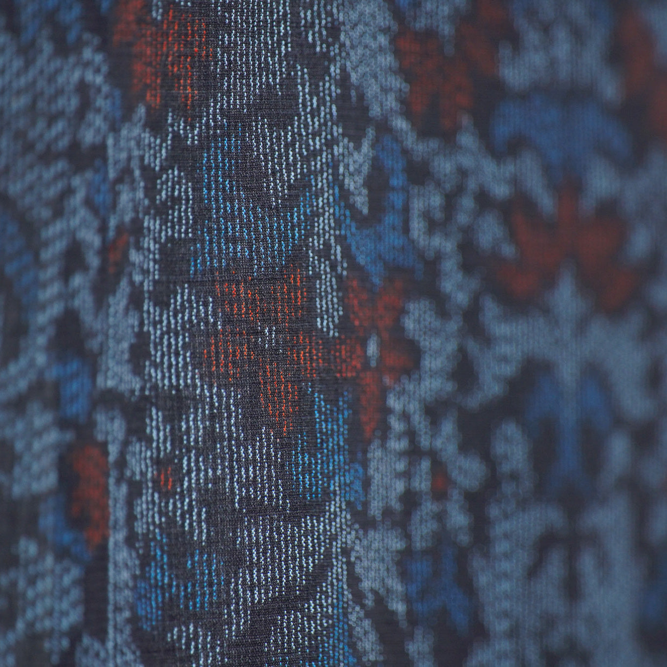 Premium Oshima Fabric: 0625_53 | Sapphire Bloom