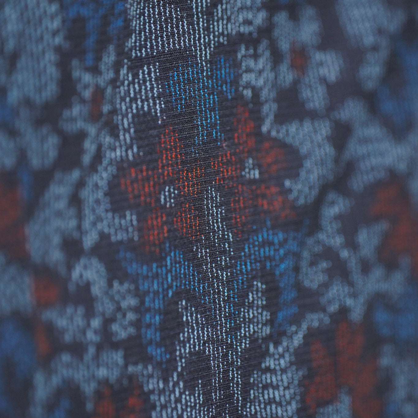 Premium Oshima Fabric: 0625_53 | Sapphire Bloom