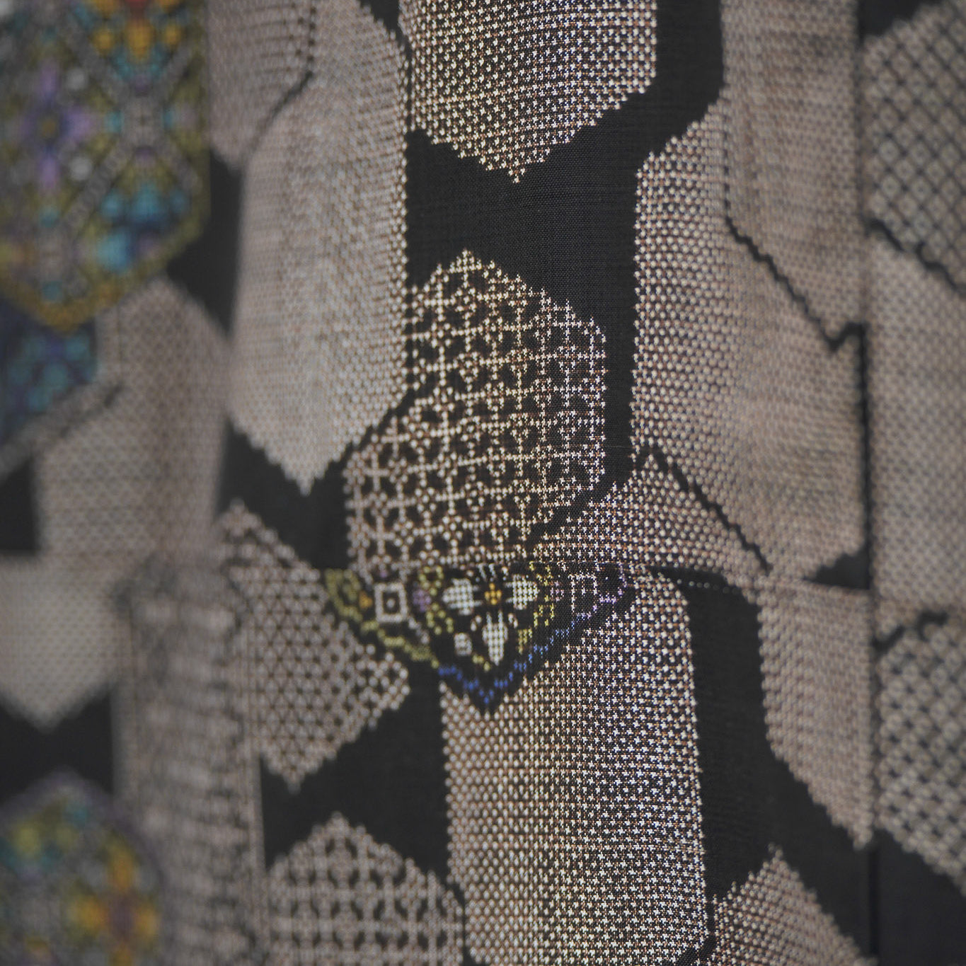 [Certificate] Premium Oshima Fabric: 0625_55 | Structured Stone - dorozome (mud dyed)
