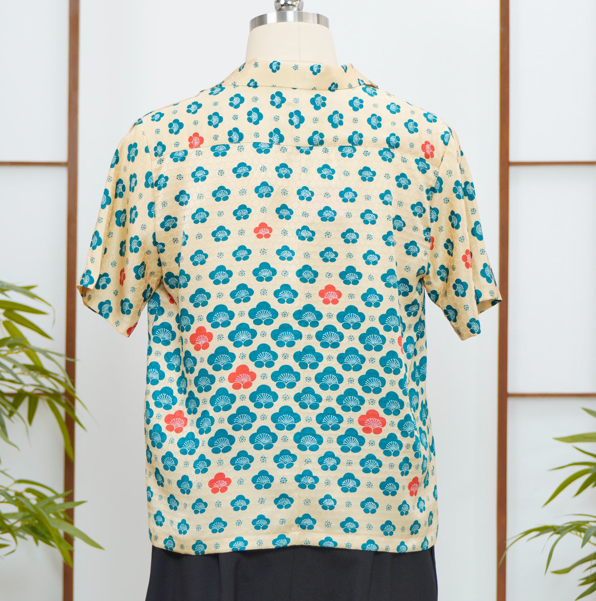 GGSB: On-hand Aloha Shirt | AS7727M  Cream Bluish Large