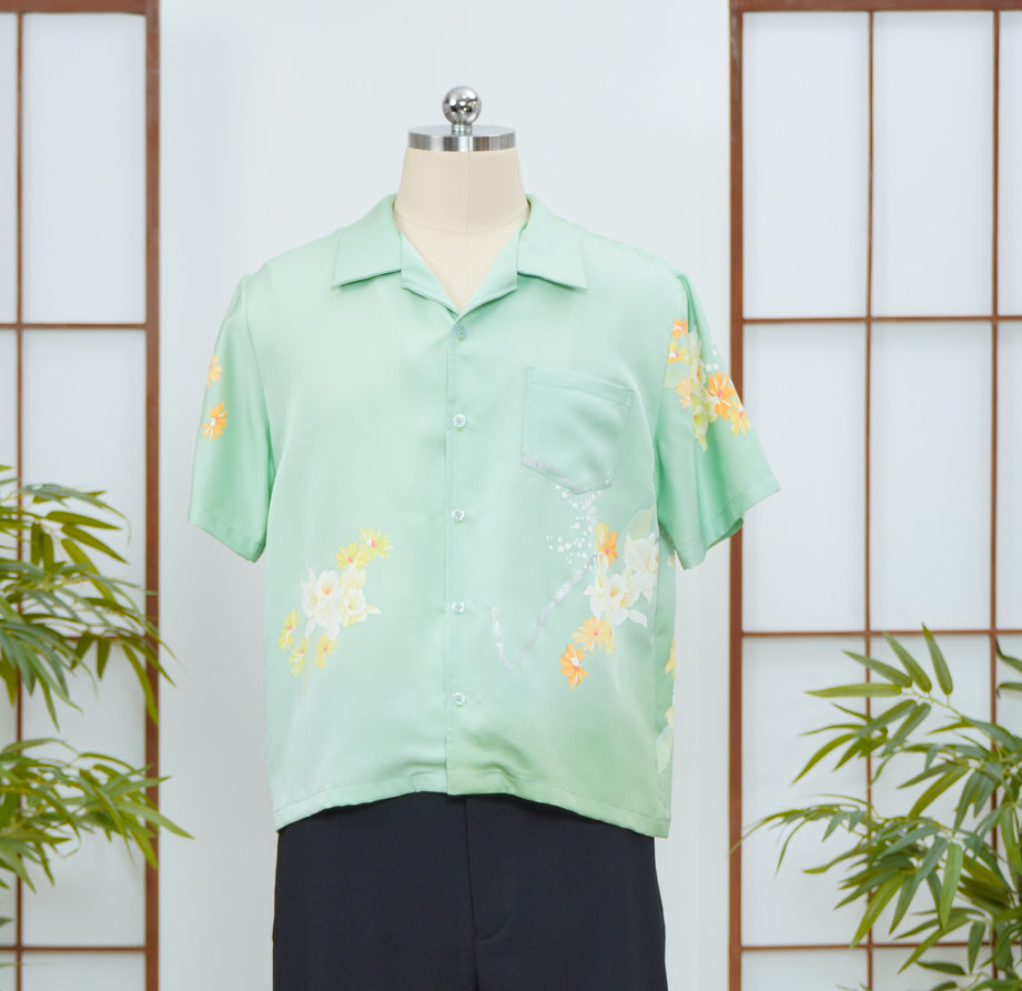 GGSB: On-hand Aloha Shirt | AS7990M LARGE GREEN