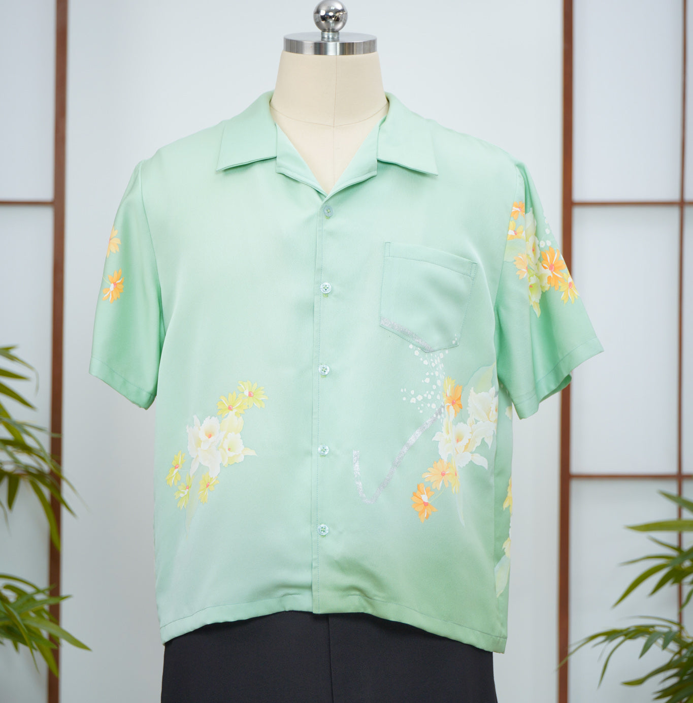 GGSB: On-hand Aloha Shirt | AS7990M LARGE GREEN