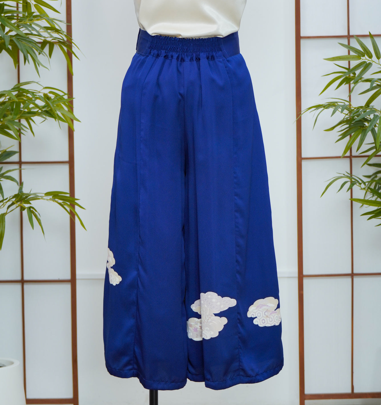 On-hand Colored Palazzo Pants | PP6620A 4XLB BLUE