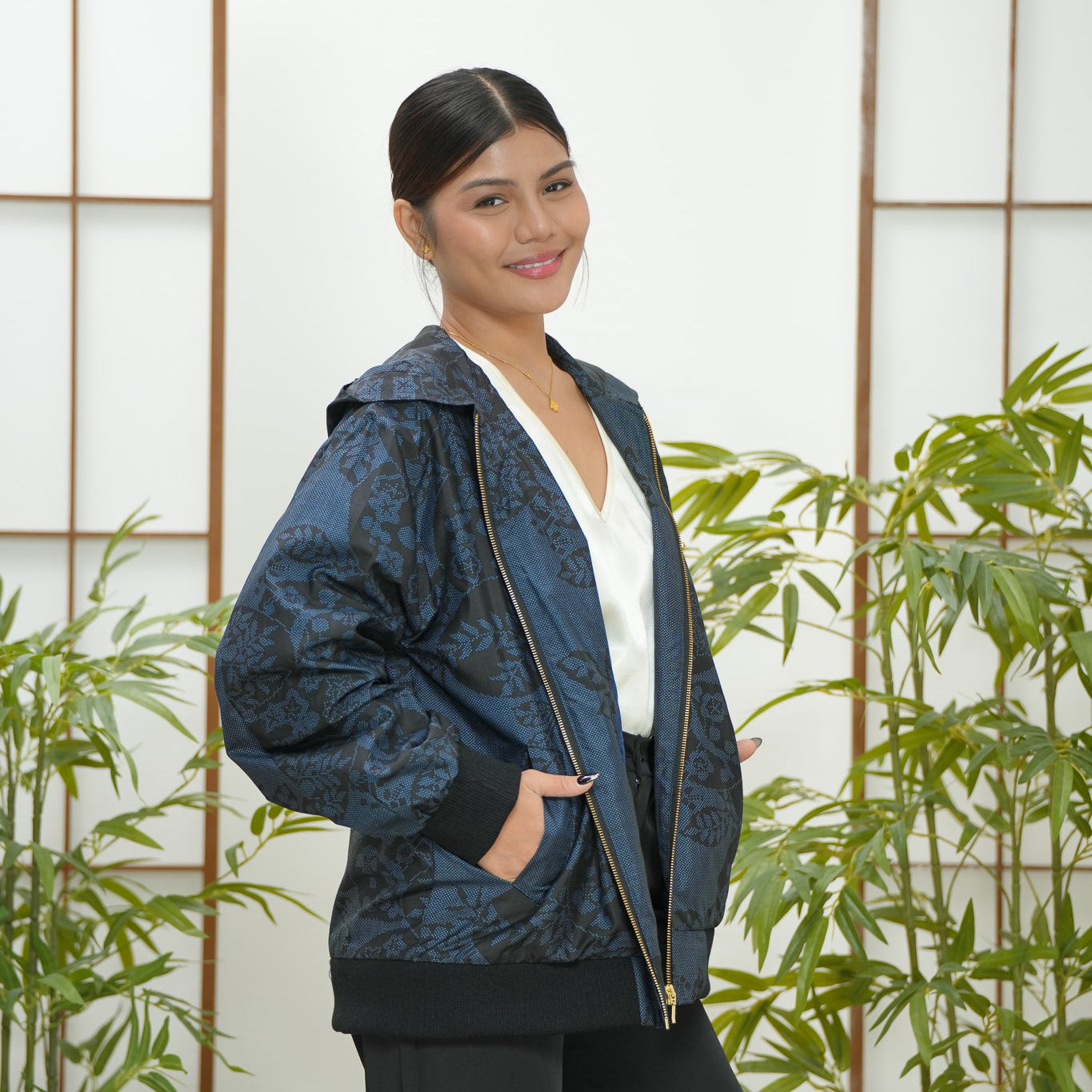 Premium On-hand: Blue Loose Fit Oshima Men's Bomber Jacket | Large | LBJ7860M