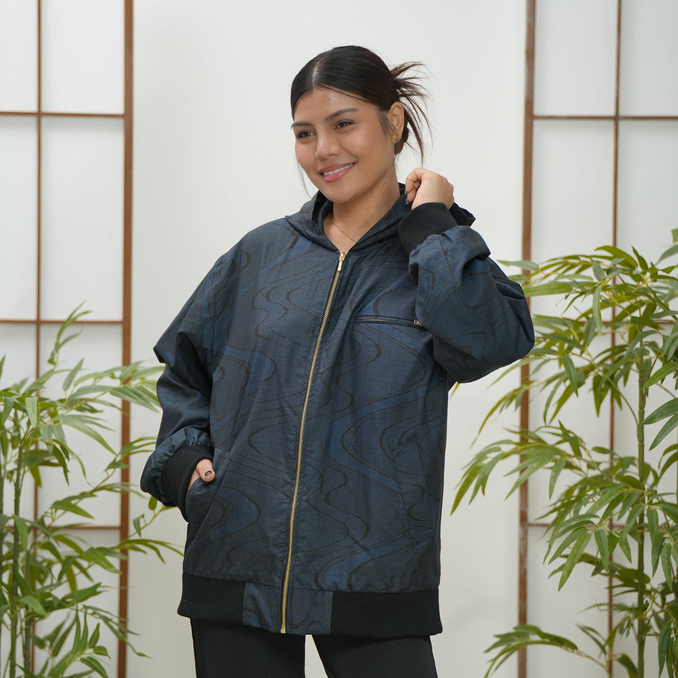 Premium On-hand: Blue Loose Fit Oshima Men's Bomber Jacket | Large | LBJ7859M