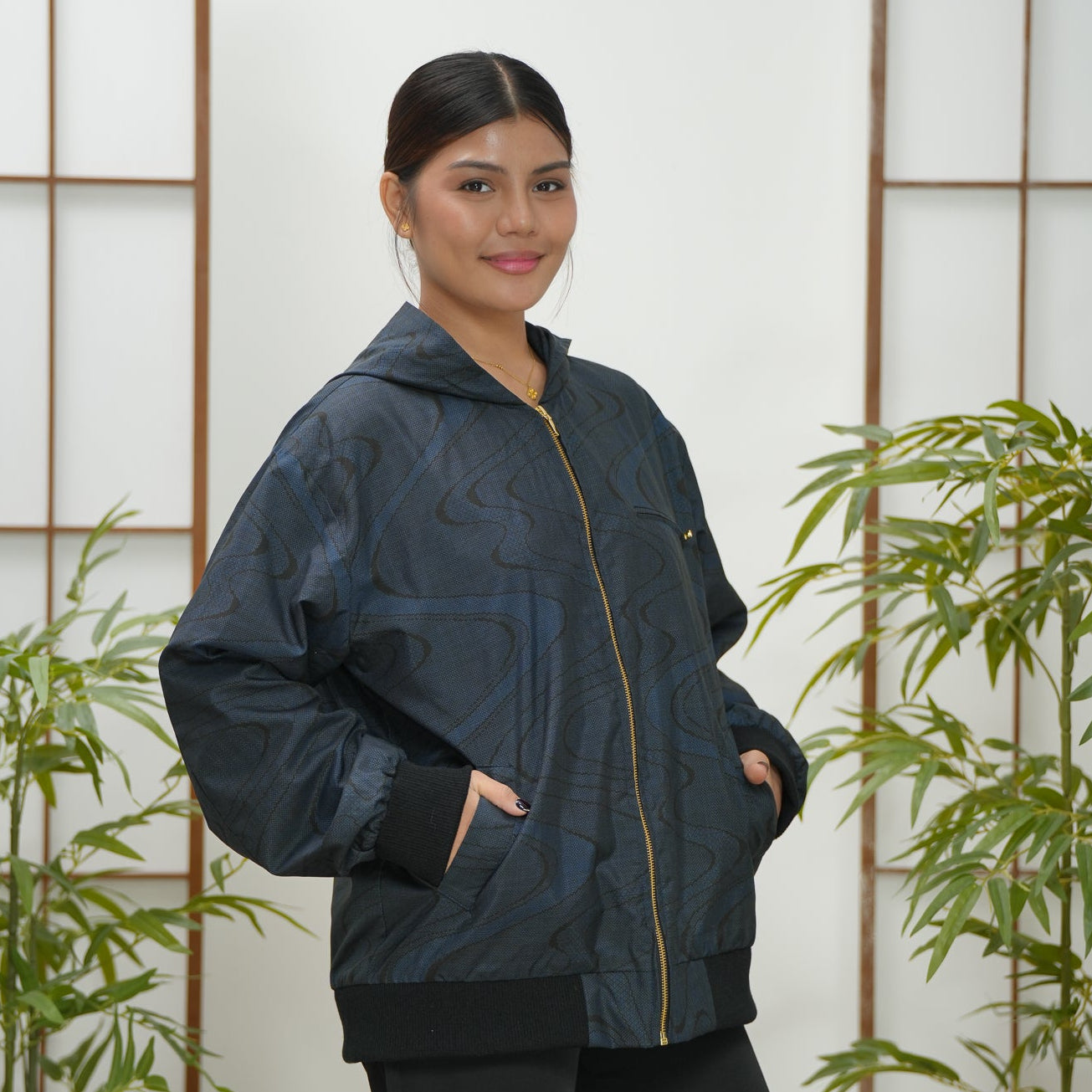 Premium On-hand: Blue Loose Fit Oshima Men's Bomber Jacket | Large | LBJ7859M