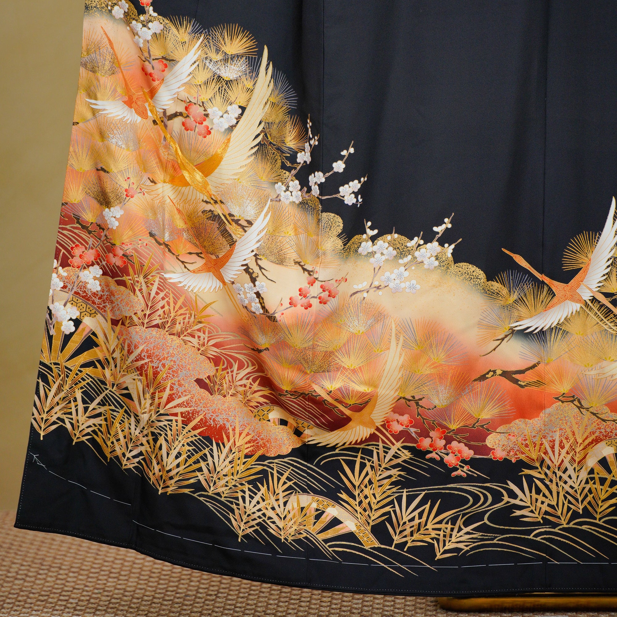 Chiku Fabric: 0714_12 | Golden Foliage