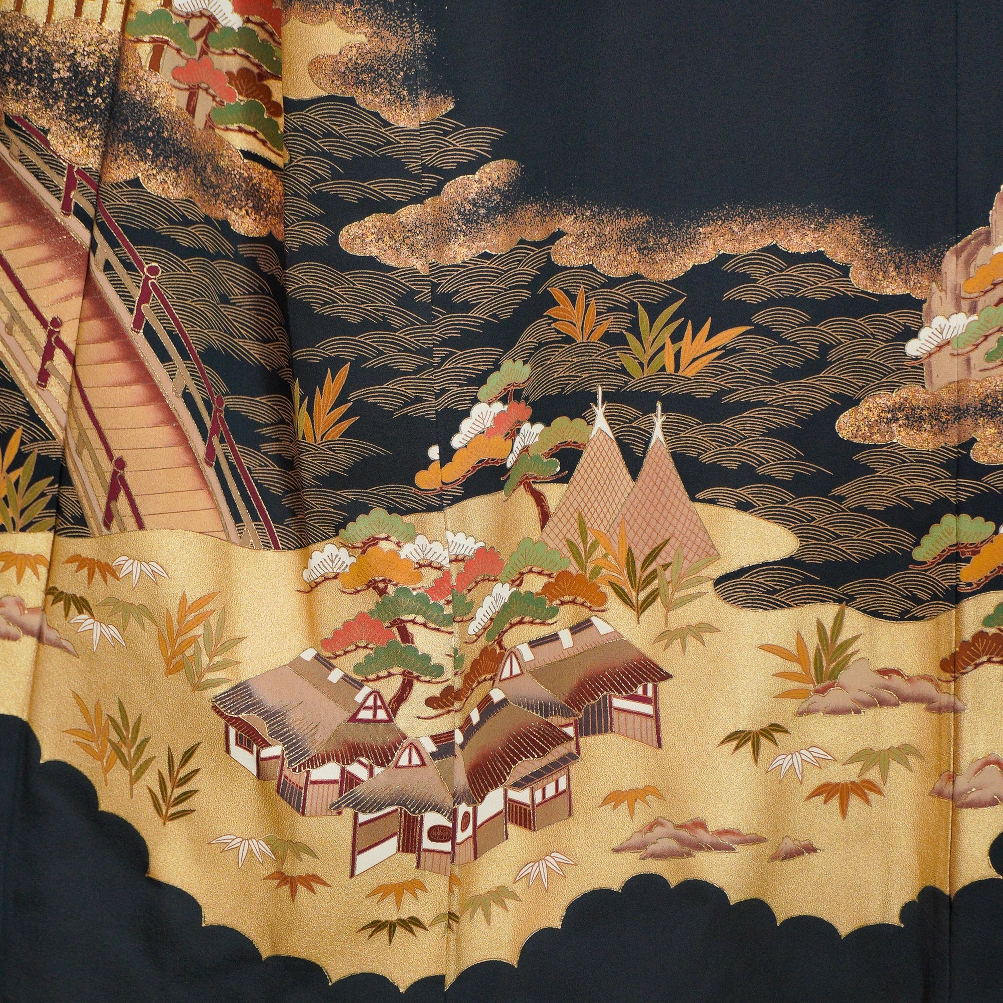 Bai Fabric: 0714_64 | Mountain with Gold