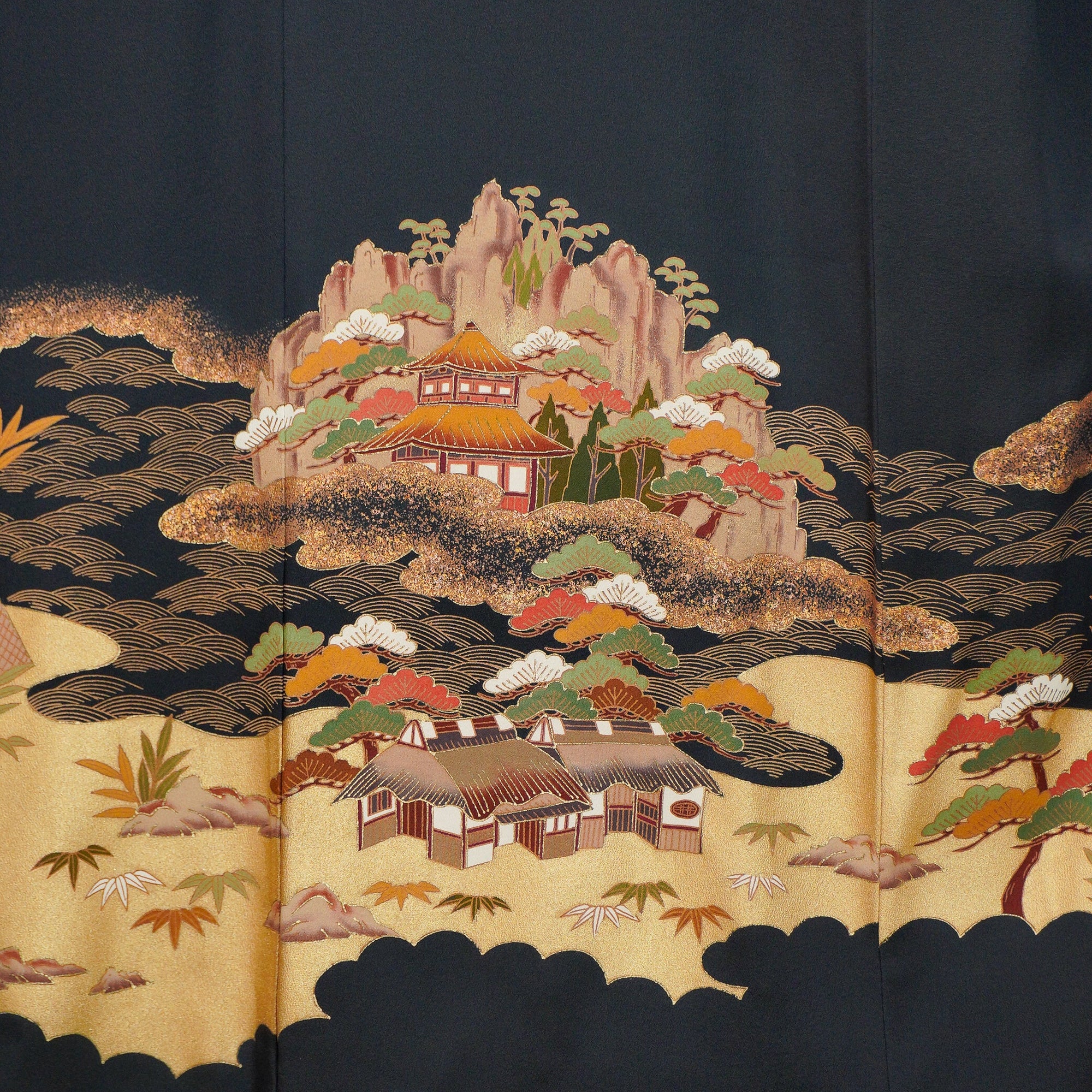 Bai Fabric: 0714_64 | Mountain with Gold