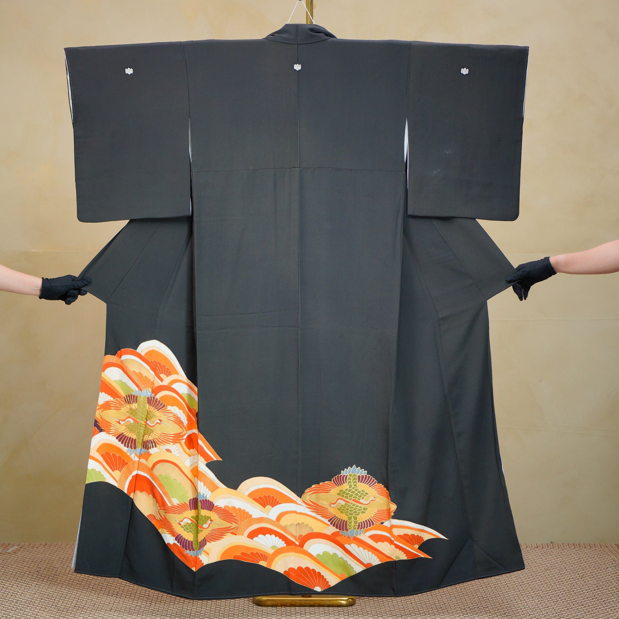 Thank You Fabric: Sunrise Cranes (0714_74)