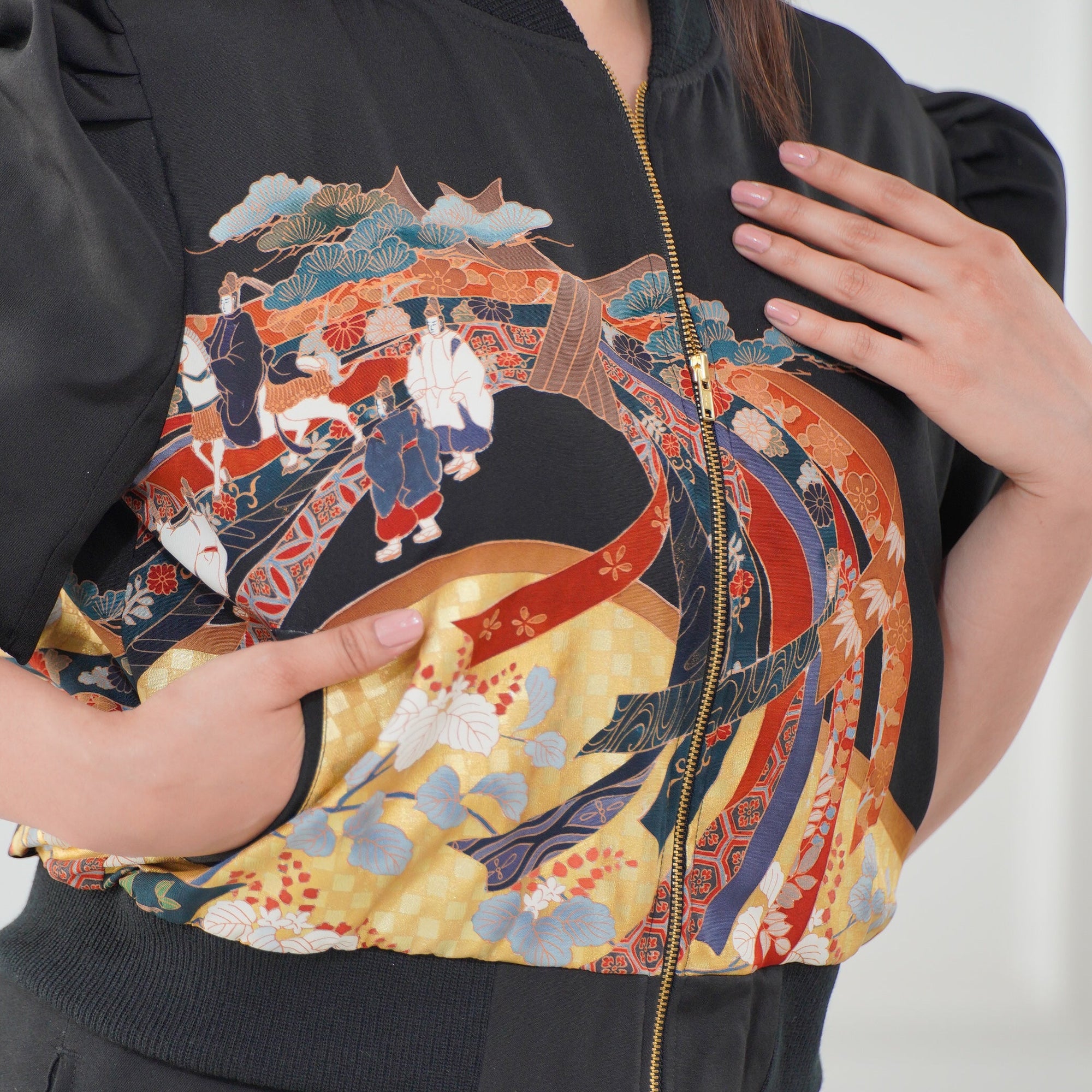 On-hand item: Filipiniana Bomber Jacket| Black | FBJ4772 | XL