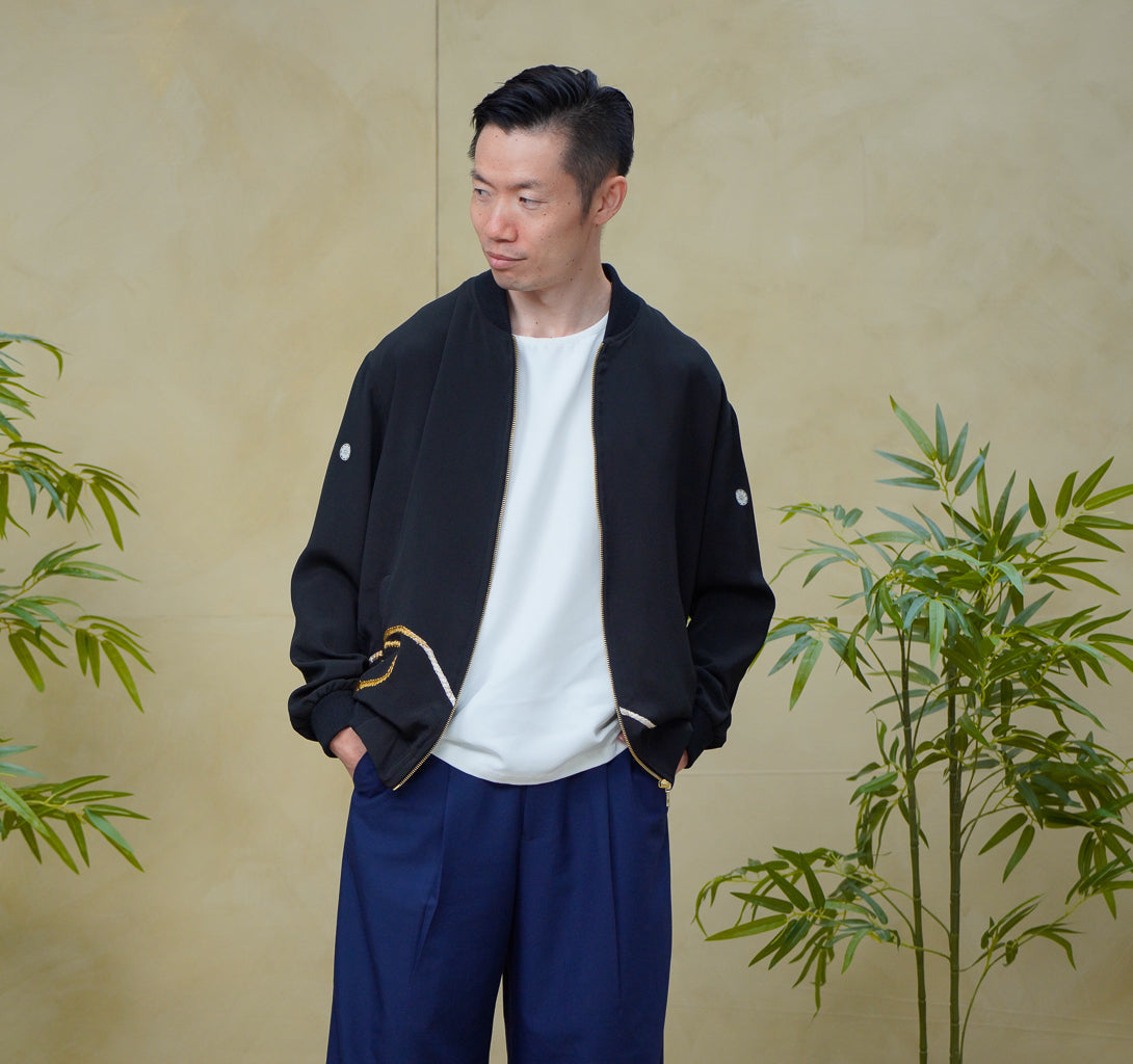 On-hand: Men's Bomber Jacket | BJ8136M BLACK Large