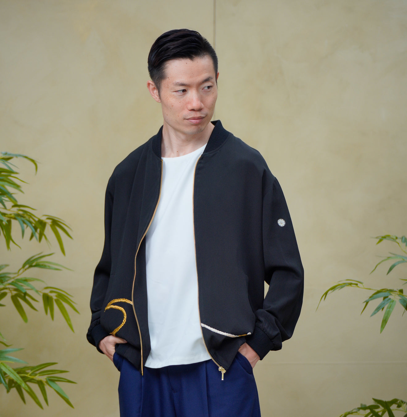 On-hand: Men's Bomber Jacket | BJ8136M BLACK Large
