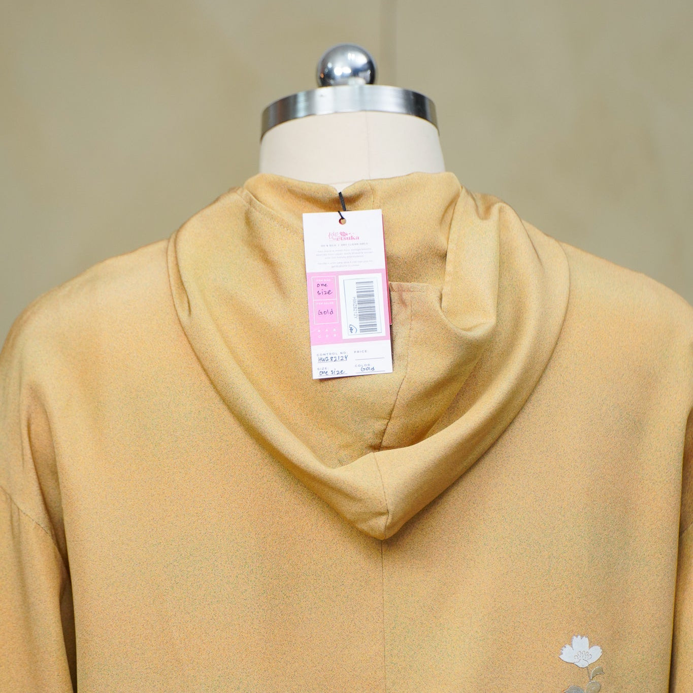 On-hand: Gold Hoodie With Zipper | HWZ8212Y