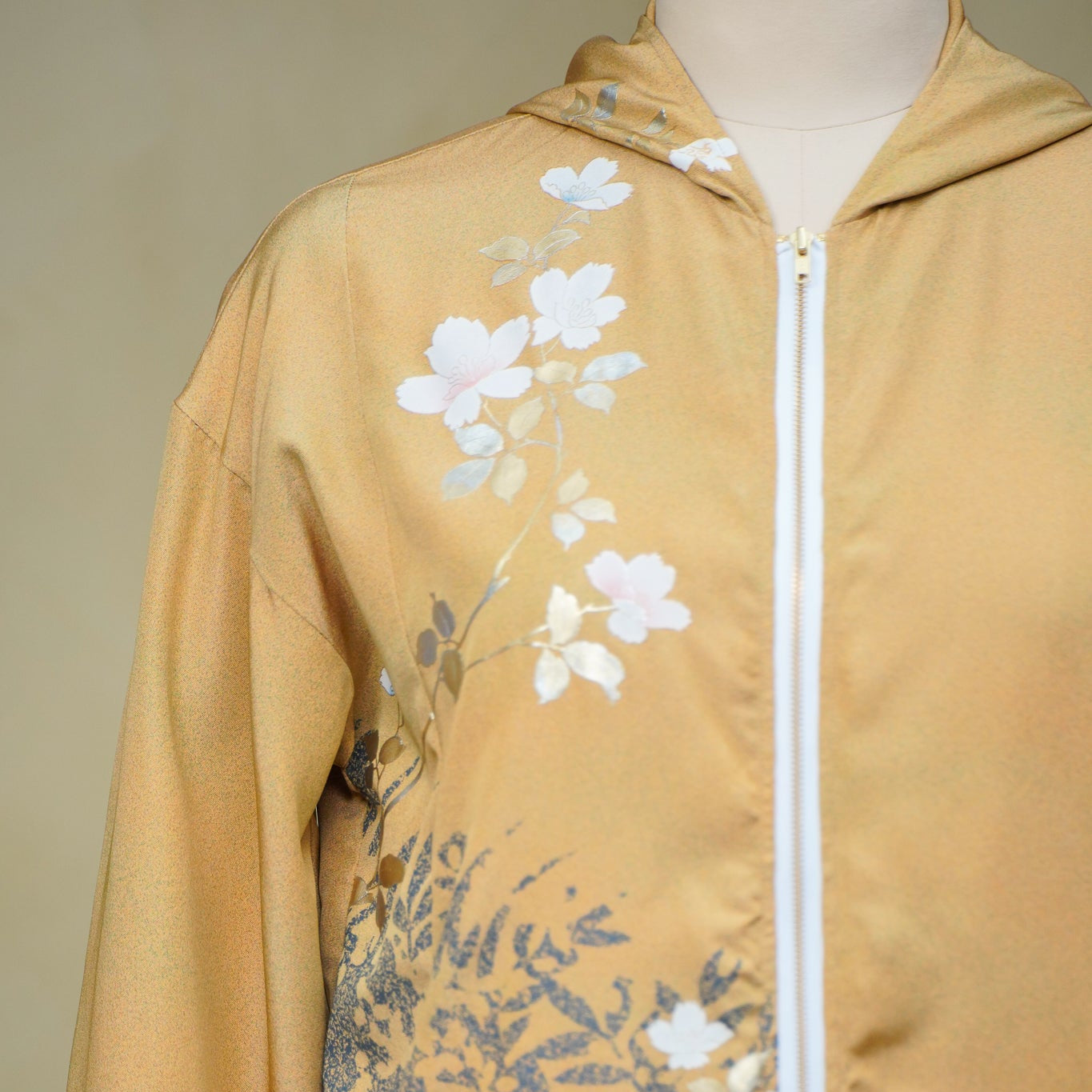 On-hand: Gold Hoodie With Zipper | HWZ8212Y