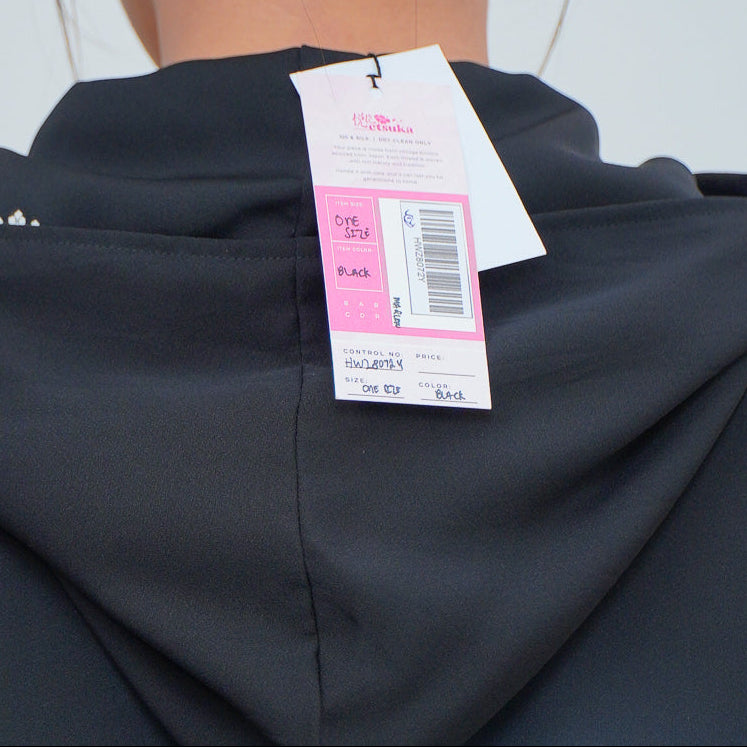 Premium On-hand: Black Hoodie With Zipper | HWZ8072Y