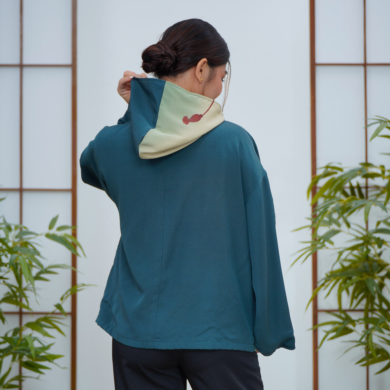 Premium On-hand: Green Hoodie With Zipper | HWZ8107Y
