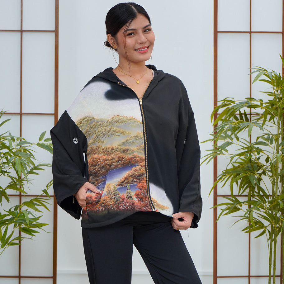 Premium On-hand: Black Hoodie With Zipper | HWZ8104