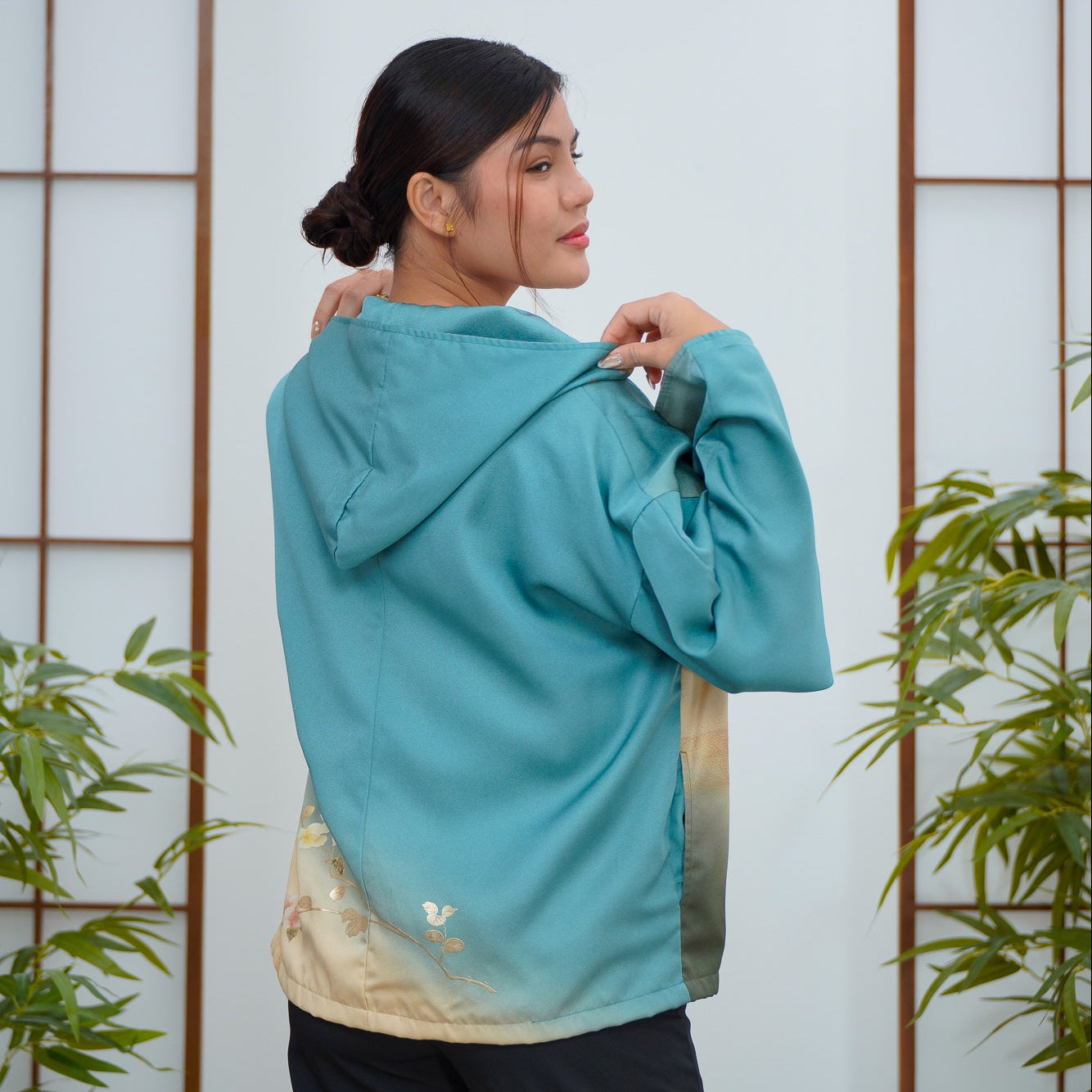 Premium On-hand: Green Hoodie With Zipper | HWZ9078Y