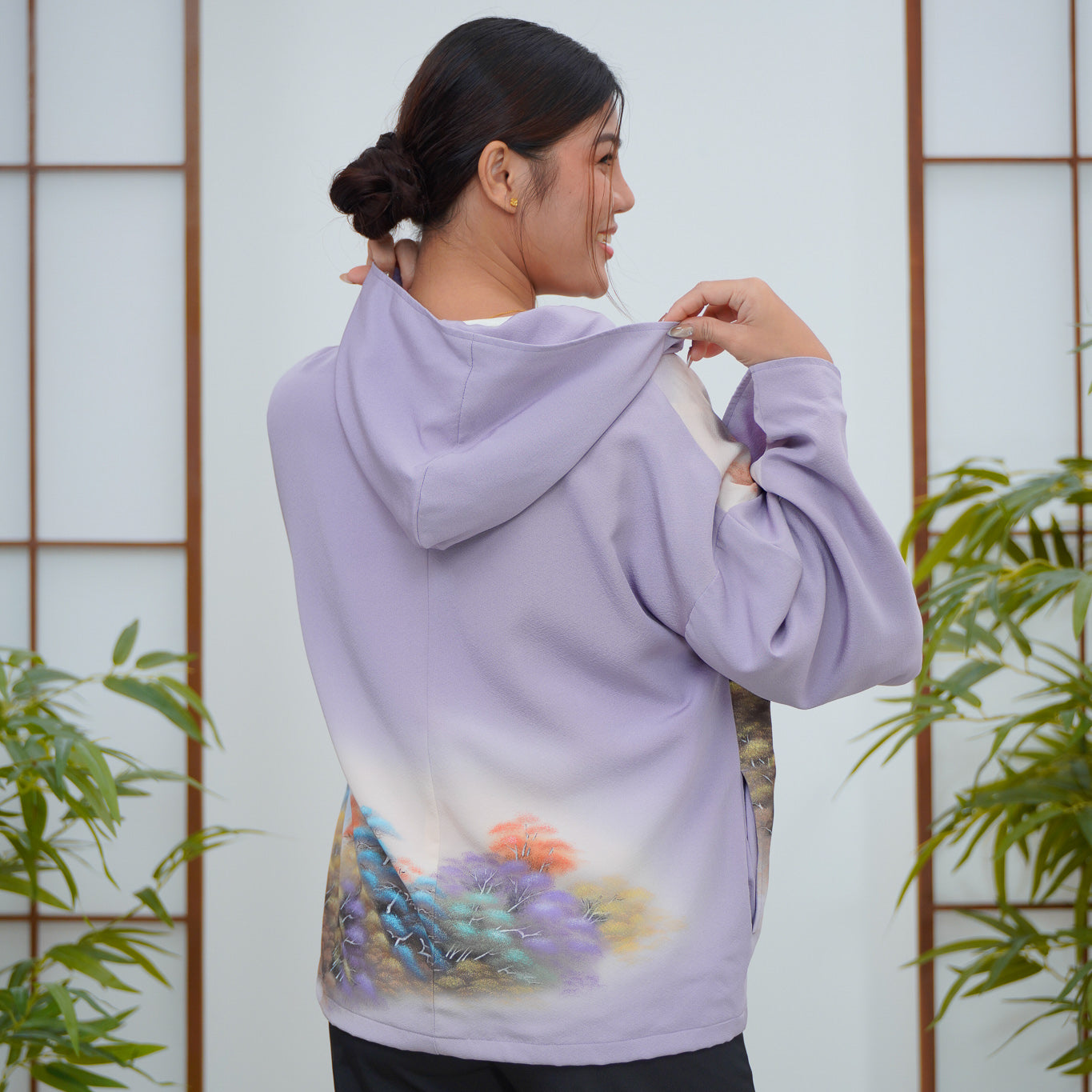 Premium On-hand: Lavender Hoodie With Zipper | HWZ7912Y